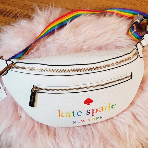 kate spade Bags Belt Bag White Dive Dove Rainbow Pride